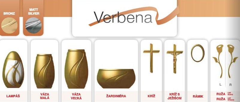 Ruža VERBENA pravá leštené zlato