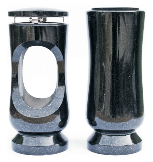 Žulová váza ČIERNA