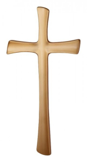 Krížik tvarovaný plochý - stredný (bronz)