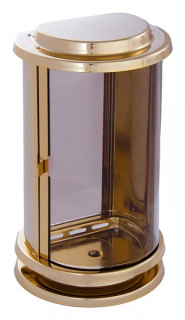 Lampáš kruhový zrezaný zozadu (zlatý)