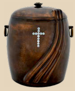 Luxusná urna medená patina