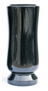 Žulová váza ČIERNA