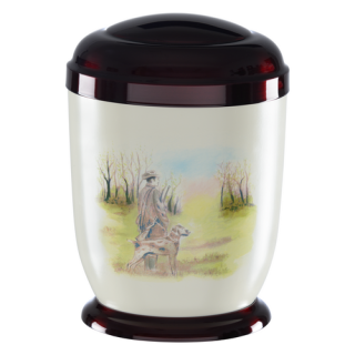 Kovová urna - POĽOVNÍK, HORÁR, LESNÍK